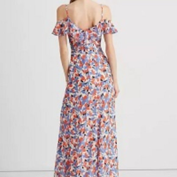 NWT Lauren Ralph Lauren Floral Off Shoulder Gown 14 - Picture 3 of 4